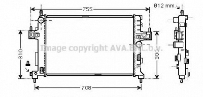 AVA QUALITY COOLING ol2380 -  Радиатор, охлаждение двигателя